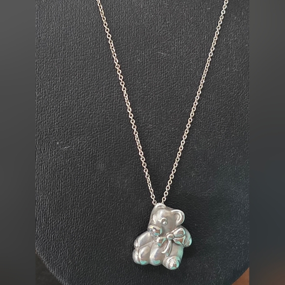 Tiffany & Co Teddy Bear Necklace Stearling Silver 925 - Picture 2 of 4